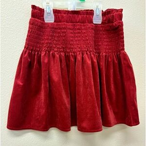 Burgundy velvet skirt GB girls Large